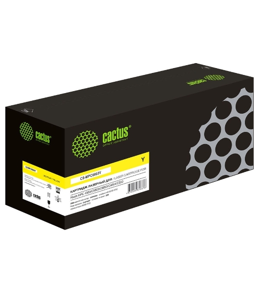 Картридж лазерный Cactus CS-MPC6003Y (841854) желтый (22500 стр.) для Ricoh MPC4503/C5503/C6003/C4504/C5504/C6004