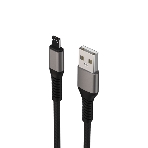 Дата-кабель Maxvi MC-21M USB-MicroUSB 2.4А, 1м, black-grey, фото5