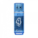 Флешка USB Smartbuy Glossy series Blue (SB4GbGS-B), 4Gb, USB 2.0, R/W 25/15, синий, фото 1
