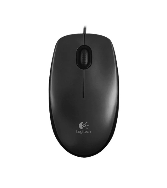 Мышь проводная Logitech M100/100R DARK/GREY (темно-серая/черная), 1000 dpi, USB, кнопки - 3