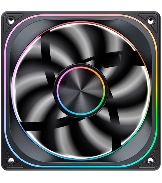 Кулер для корпуса JONSBO ZA-120BR Reverse (120x120x28мм, 4-pin PWM, ARGb, 62.4CFM, 37.3dBA, 2400RPM, черный)