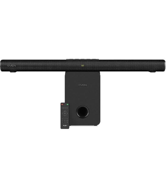Саундбар SVEN SB-2150A черный (2 x 40W, Bluetooth сабвуфер 100W, пульт ДУ, LED-дисплей, HDMI, USB)