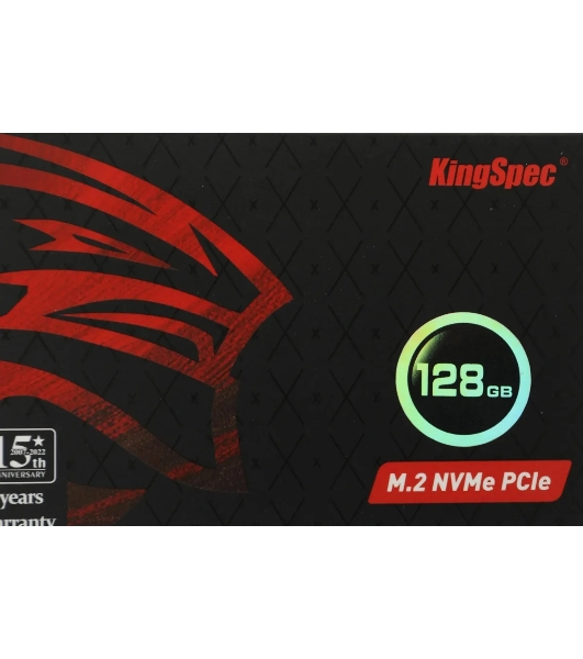 Накопитель SSD KingSpec NE-128, 128Gb, PCIe 3.0 x4, M.2 2280, R/W 1800/600