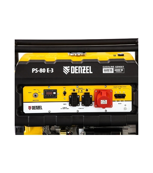 Электрогенератор бензиновый Denzel PS 80 E-3, 6.5 кВт, 85 дБ, 87 кг