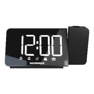 Радиочасы Soundmax SM-1533(черный с белым)