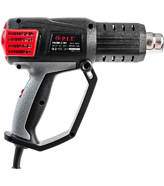 Технический фен P.I.T. PHG2001-C темп.350/550С черный