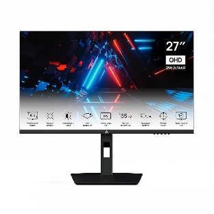 Монитор 27' ABR MS27GQ2K-i1 IPS 2560x1440, 165 Гц, 1 мс, 16:9, 300 кд/м², 2xHDMI, DP, 3.5 Jack, USB 2.0, динамики, черный