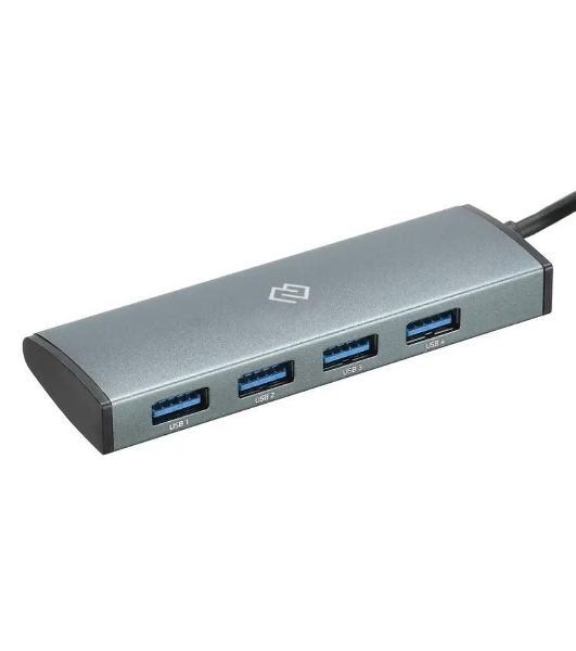 USB-концентратор Digma HUB-4U3.0-UC-G, USB-C, USB 3.0 4 порта, USB