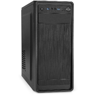 Компьютерный корпус Miditower ExeGate XP-332UC-UNS450 (ATX, БП UNS450 с вент. 12см, 2хUSB 3.0/1хTypeC, аудио, черный)