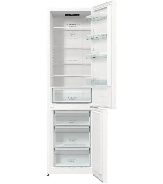 Холодильник Gorenje NRK6201EW4 белый двухкамерный 235/96 л морозилка снизу, No Frost