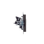 Розетка компьютерная двойная RJ11+RJ45 IEK BRITE РК/Т12-БрТБ кат.5E темная бронза, фото3