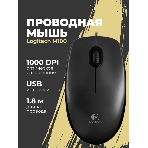 Мышь проводная Logitech M100/100R DARK/GREY (темно-серая/черная), 1000 dpi, USB, кнопки - 3, фото8