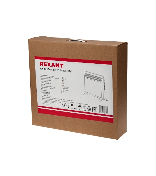 Конвектор электрический Rexant белый, 1000 Вт, 15 м2, термостат