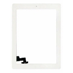Сенсорное стекло (тачскрин) для iPad 2 (A1395, A1396, A1397), белое с кнопкой OEM, фото 1