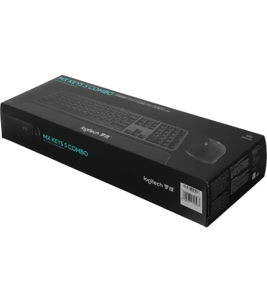 Комплект клавиатура+мышь Logitech MX Keys S Combo беспроводной, USB, 8000 DPI, серый