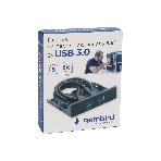 Планка USB 3.0 на переднюю панель 3.5' Gembird FP3.5-USB3-2A, USB, 2xUSB-A 3.0, USB, фото2