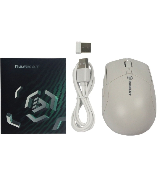 Мышь беспроводная Raskat M007WB белый, 2400 dpi, радиоканал, Bluetooth, USB, кнопки - 6