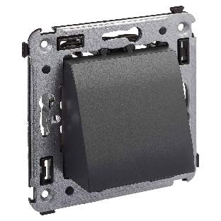 Вывод кабеля из стены DKC Avanti 4412983 'черный матовый'