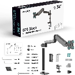 Кронштейн для монитора ONKRON 13'-34' настольный, черный G75, фото2