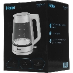 Чайник электрический Haier HK-500 1.7л. 2200Вт серый/белый корпус: стекло/пластик (TD0029955RU), фото3