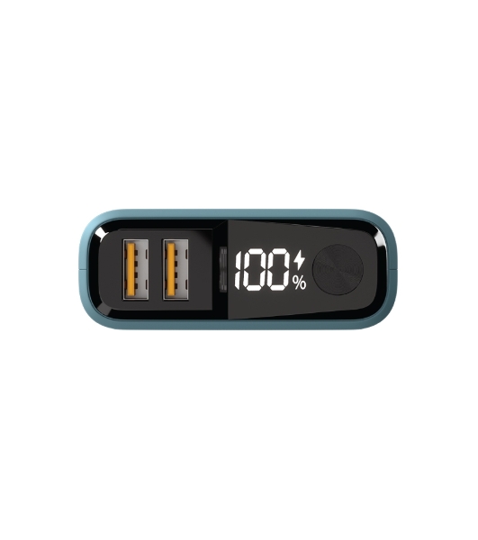 Портативный аккумулятор OLMIO QS-10, 10000mAh, 22.5W QuickCharge3.0/PowerDelivery, LCD, темно-зеленый