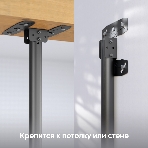 Кронштейн для телевизора ONKRON N2L 32'-80' потолочный, телескопический, черный, фото3