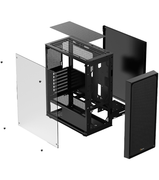 Компьютерный корпус Ocypus Gaммa C50 без БП черный (Gaммa-C50-BKG000XX-GL)