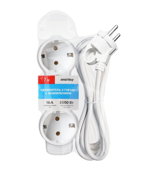 Удлинитель Smartbuy (SBE-16-3-07m-Z) 3 гн х 7,0 м белый
