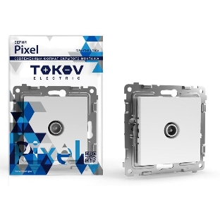 Коннектор TV TOKOV ELECTRIC СП Pixel механизм белый