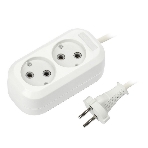 Удлинитель бытовой Smartbuy (SBE-10-2-03-N) 2 гнз х 3,0 м (10А/2.2 кВт, ПВС 2х1.0), фото 1