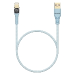 Дата-кабель Maxvi MC-31L USB-Lightning 2.4А, прозрачный корпус, LED подсветка, 1.2м, sky blue, фото 1