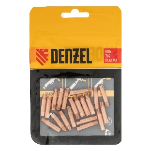 Токосъемный наконечник под проволоку Denzel 1,2 мм, М5х24, E-CU, 20 шт для MIG горелки тип 15