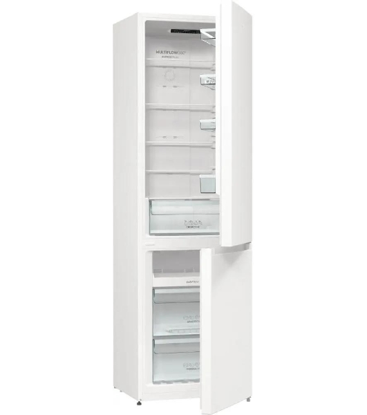 Холодильник Gorenje NRK6201PW4 белый двухкамерный 235/96л морозилка снизу, No Frost