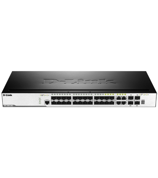 Коммутатор D-Link DGS-3000-28SC, 24×1 Гбит/с + 4×1 Гбит/с Combo, управляемый