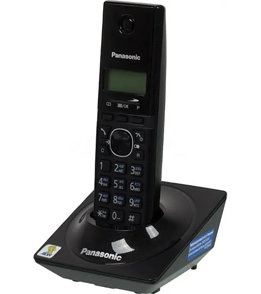 Телефон беспроводной (DECT) Panasonic KX-TG1711RUB черный АОН, Caller ID,12 мелодий звонка,подсветка дисплея,поиск трубки