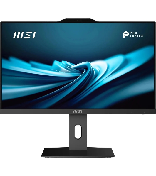 Моноблок MSI Pro AP242P 14M AiO 23,8' FHD(1920x1080)IPS AG Non-touch, Core i3-14100 (3.5GHz), 8Gb DDR5 (1x8Gb), 512Gb SSD, Intel UHD,WiFi,BT,camera,WirelessKB&mouse Eng/Rus,noOS,1y w-ty,черный (9S6-AE0621-827)