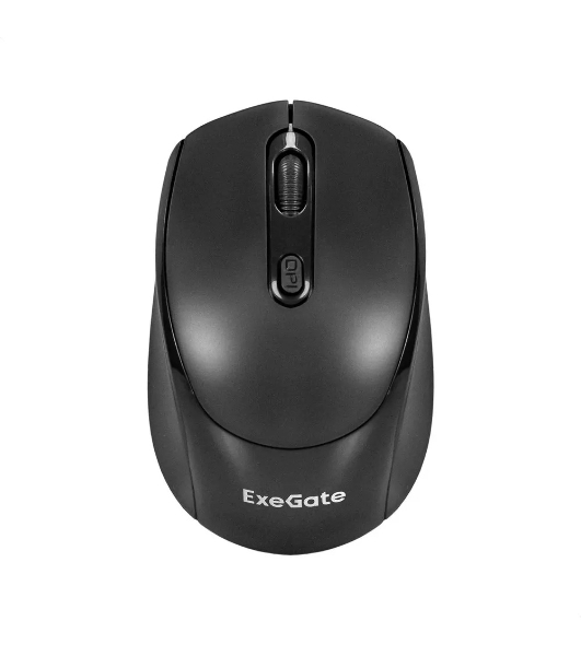 Мышь беспроводная ExeGate Professional Standard SR-9005 черный, 1200 dpi, радиоканал, USB, кнопки - 4