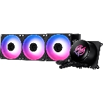 Система жидкостного охлаждения/ Water Cooling System MSI MPG CORELIQUID P13 360 (300W, 360мм, LED, Black, ARGB/ Fans: 3x120мм, 64.89CFM, 2050RPM/ Pump 20dBA, 3400RPM, Rad thickness 27мм/ S: 1851, 1700, AM5, AM4), фото 1