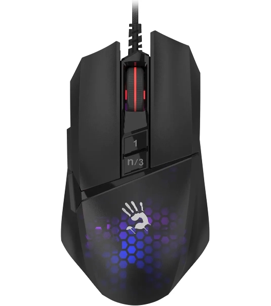 Мышь проводная A4Tech Bloody W65 Max Mini черный, 12000 dpi, USB, кнопки - 9