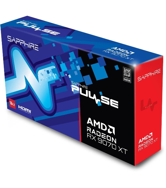 Видеокарта Sapphire PCI-E 5.0 11348-03-20G PULSE AMD RADEON RX 9070 XT GAMING 16Gb AMD Radeon RX 9070XT 16Gb 256bit GDDR6 2400/20000 HDMIx2 DPx2 HDCP Ret
