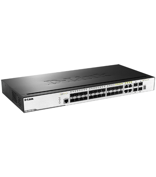 Коммутатор D-Link DGS-3000-28SC, 24×1 Гбит/с + 4×1 Гбит/с Combo, управляемый