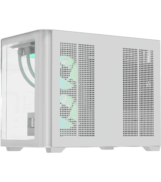 Компьютерный корпус AeroCool/Formula Crystal U2M Floe белый без БП mATX 1xUSB 3.0 audio bott PSU