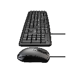 Комплект клавиатура и мышь ABR KM600 черный, интерфейс USB, проводной, RU/EN, фото 1
