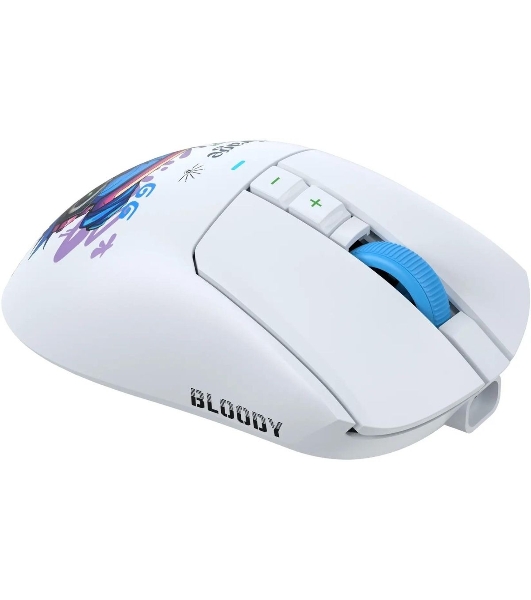 Мышь беспроводная A4Tech Bloody R73 Ultra Duo белый/рисунок оптическая 20000dpi беспров. USB/USB-C 7but (R73 ULTRA DUO NYX MIRAGE)