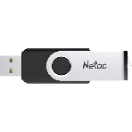 Флешка USB Netac U505 (NT03U505N-032G-32BK), 32Gb, USB 3.0, R/W 110/45, черный/серебристый, фото 1
