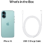 Смартфон Apple iPhone 16 A3287, 8/128Gb, бирюзовый, фото12