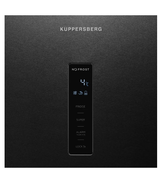 Холодильник Kuppersberg NRS 189 DX чёрный однокамерный 355л