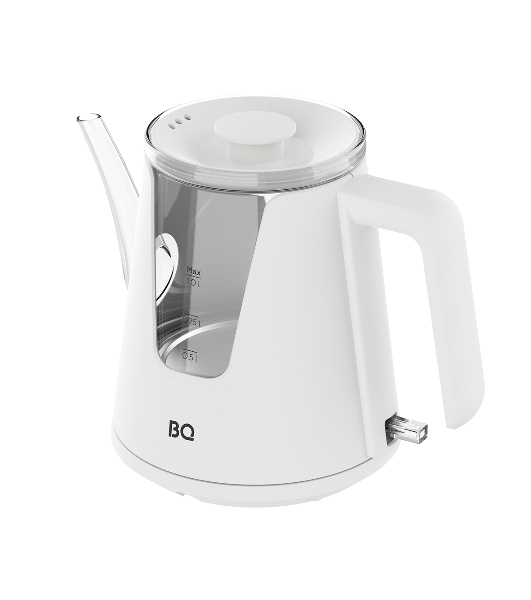 Электрочайник BQ KT0046DW белый, 1 л, 2200 Вт, скрытый нагревательный элемент