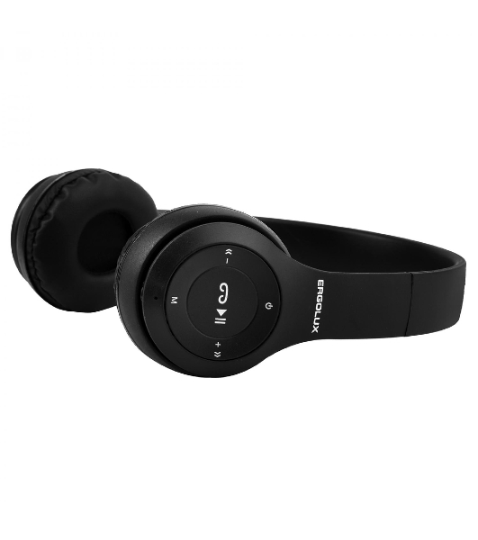 Беспроводные/проводные наушники Ergolux ELX-BTHP01-C02 черный, накладные, Bluetooth + проводной, складная конструкция, до 6 ч