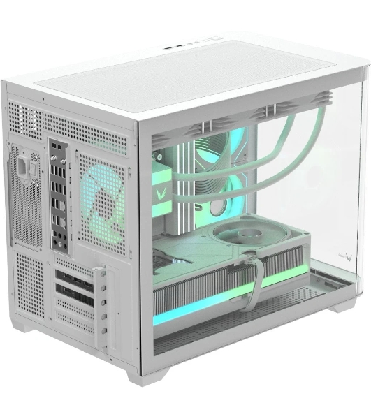 Компьютерный корпус AeroCool/Formula Crystal U2M Floe белый без БП mATX 1xUSB 3.0 audio bott PSU